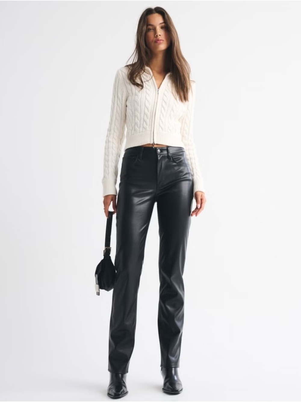 Abercrombie & Fitch Leather Straight Leg Pant